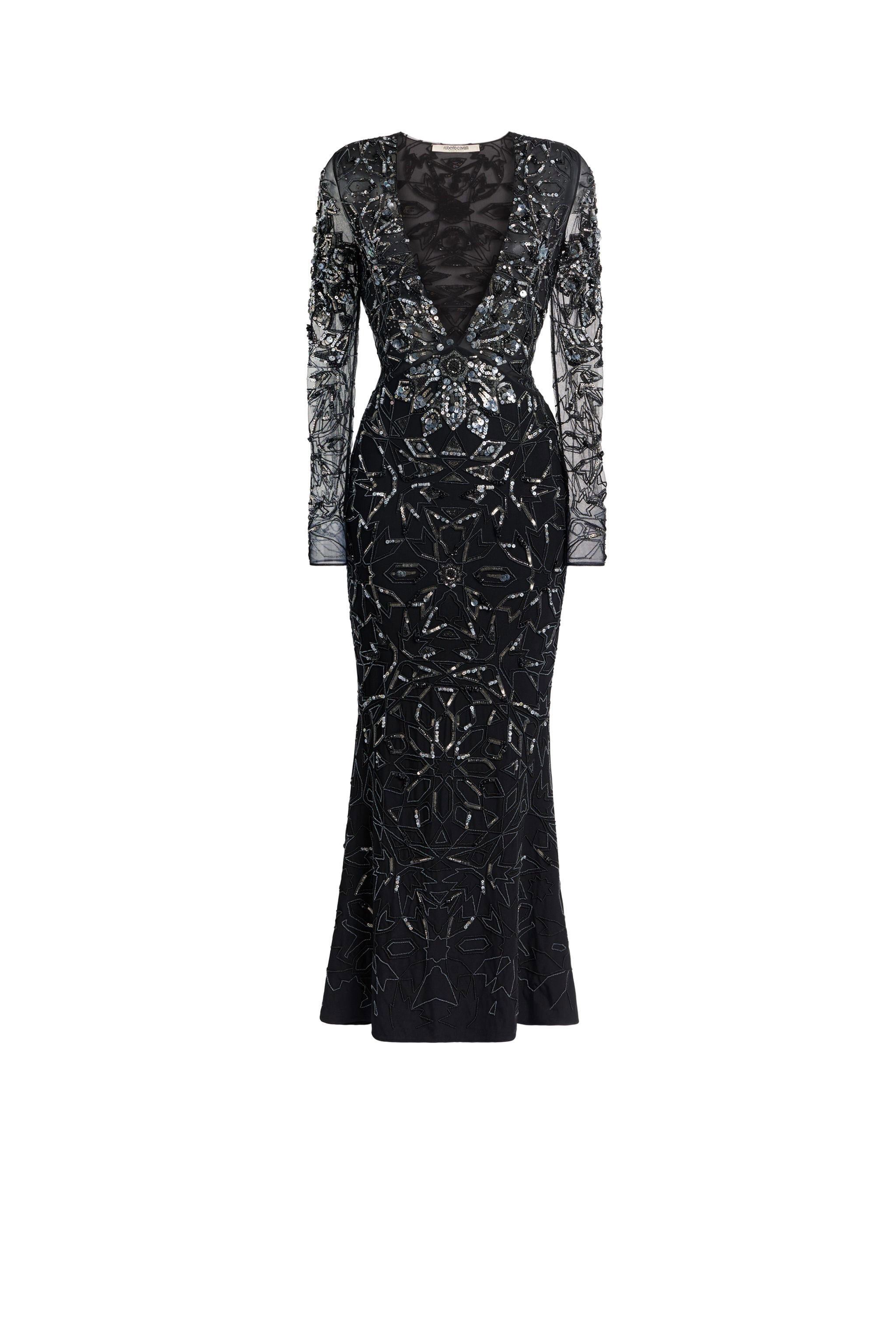 RC Robe sirène à ornement mosaïque Noir IWR116-RT020