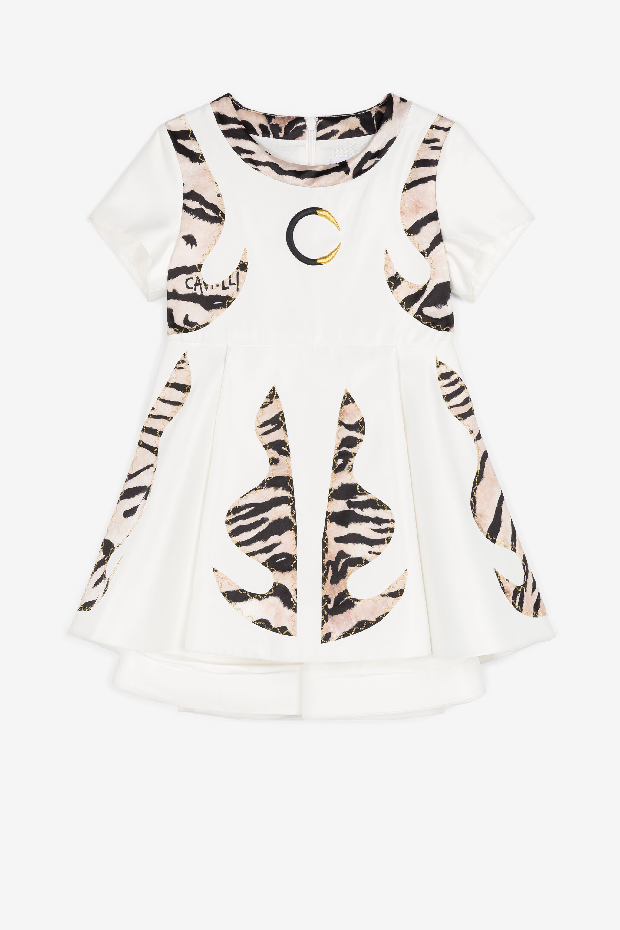 JU Tiger-Print Dress Blanc NJT117-RD028