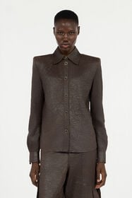 ${brand} Chemise En Cuir Brun Foncé ${colorDescription} ${masterID}
