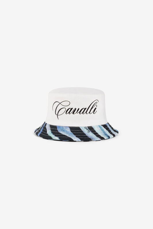 JU Zebra-Print Logo Bucket Hat JU Zebra-Print Logo Bucket Hat MILKY/BLUE OJZ014-ISA2J