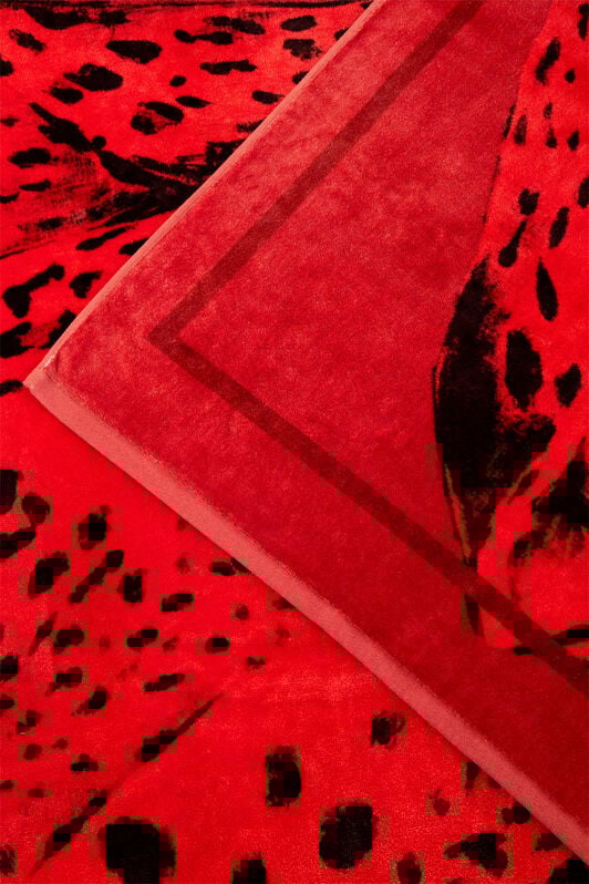 HO Big Cat Print Beach Towel HO Big Cat Print Beach Towel STRAWBERRX UALH03-IH004