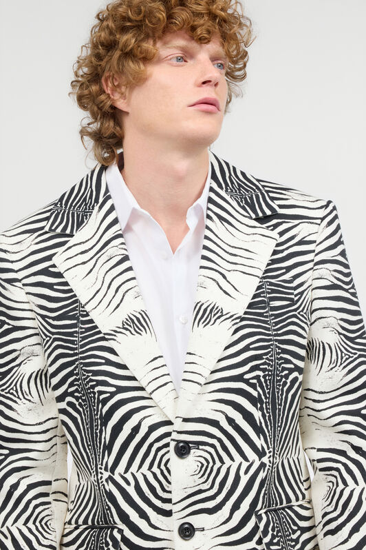 RC Male Cotton and Wool Jacket Black/White URT440-4NN49