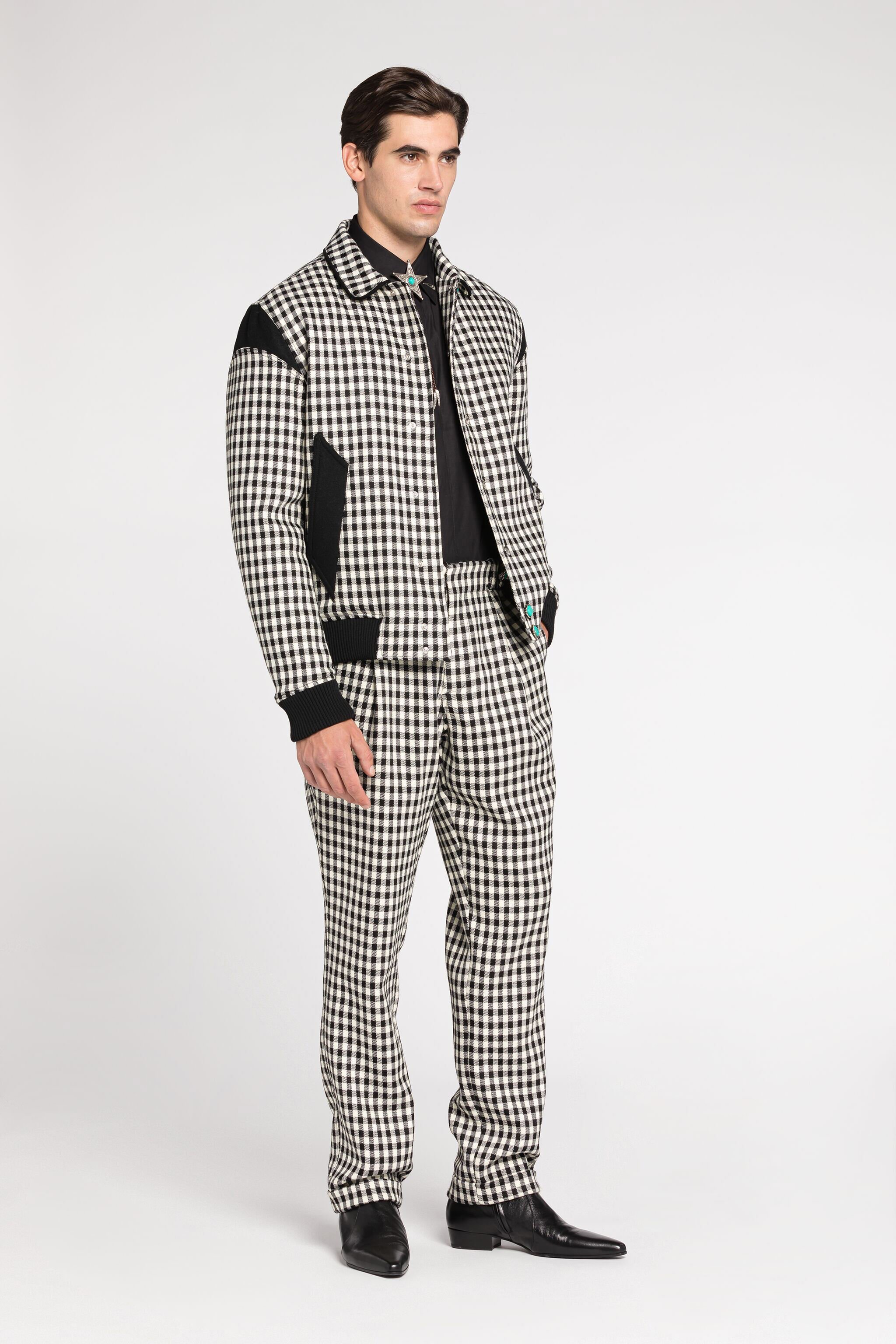 RC Gingham Jacket Black/White RRT407-AIC02