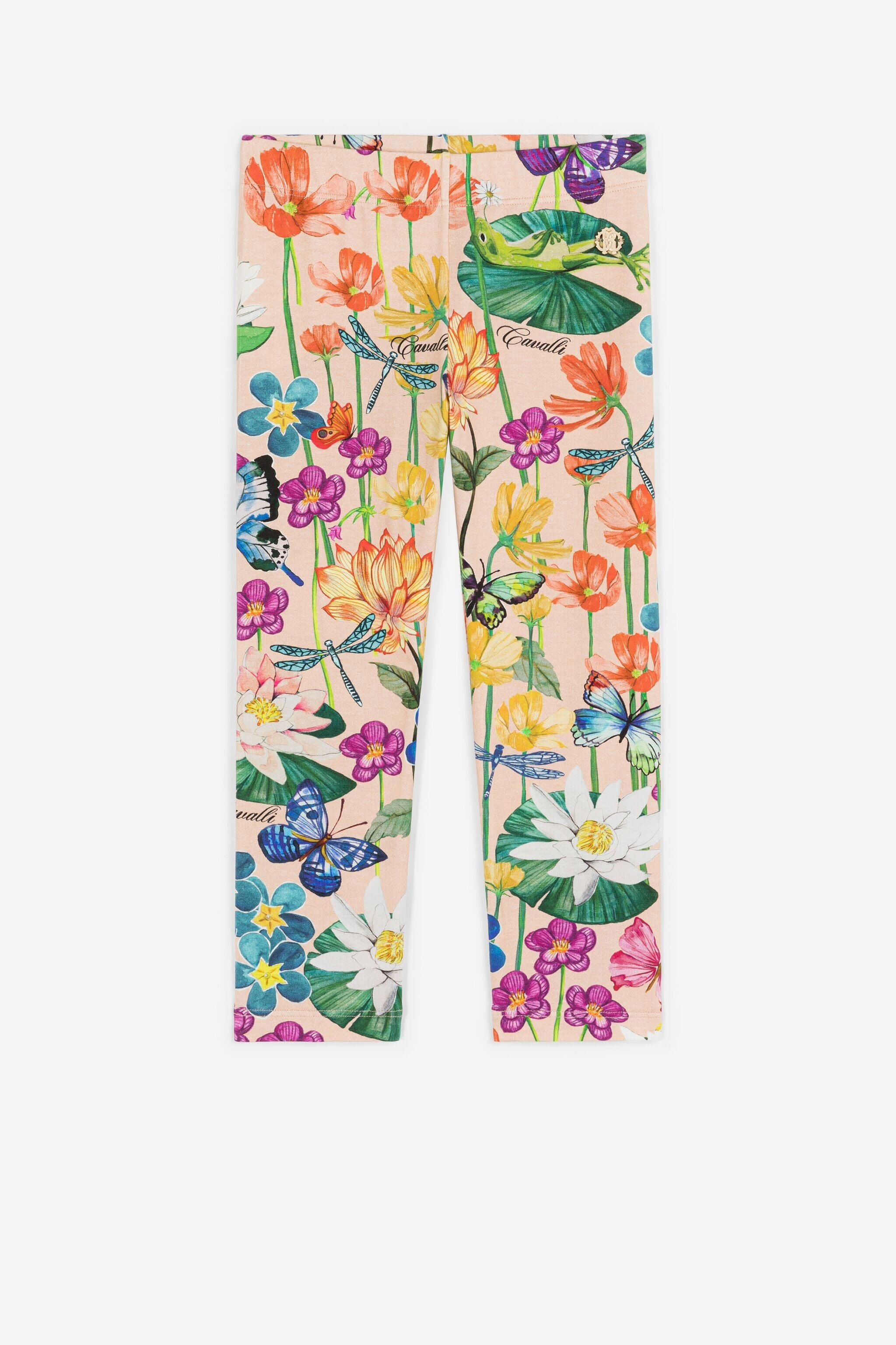 JU Leggings mit Blumendruck Rosa PJT245-JFF22