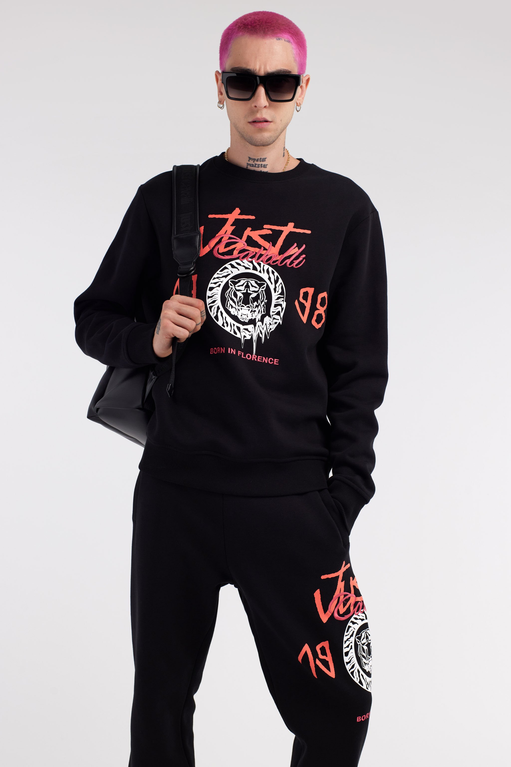 JC Felpa logo Just Cavalli Nero RRT969-RR231