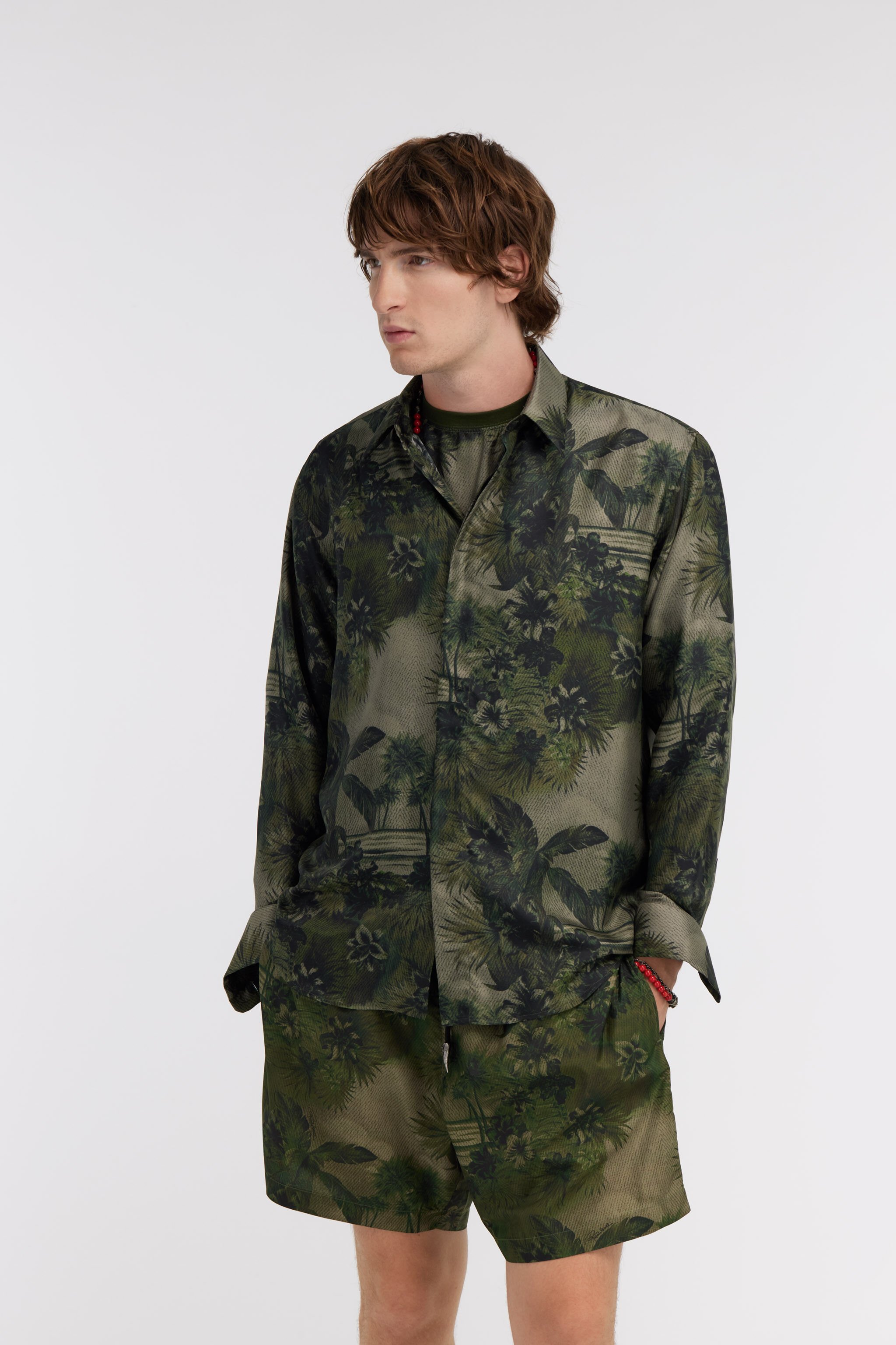 RC Print shirt Dark green SRT713-4QI84