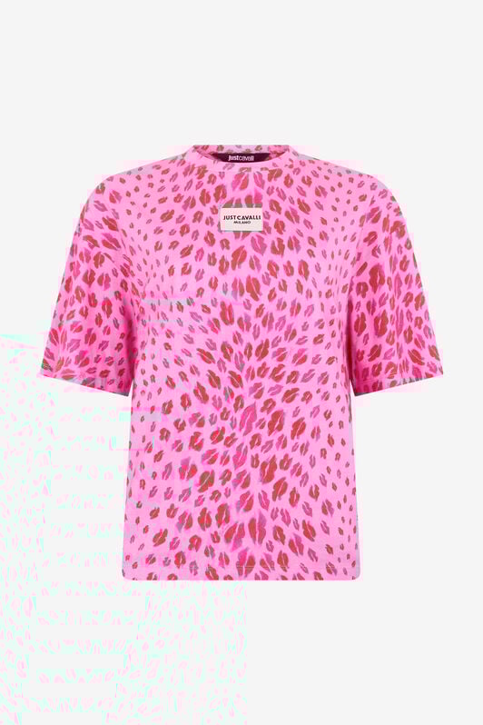 JC The Jaguar Kiss Print T-Shirt 433 ROSA + 455 FUXIA WFT195-WF577