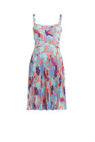 ${brand} Summer Garden silk pleated dress ${colorDescription} ${masterID}