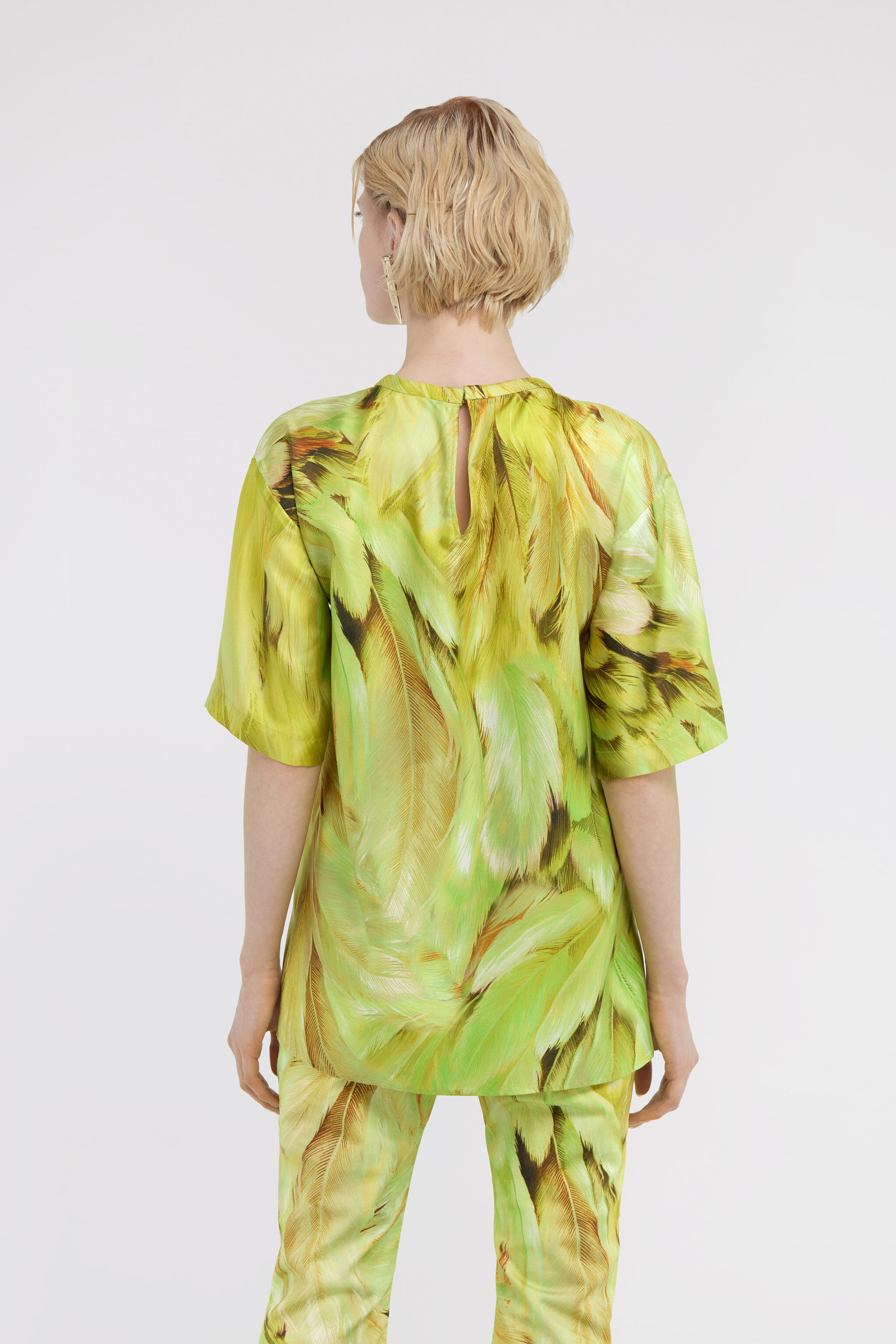 RC Plumage print t-shirt Verde claro SWT644-4QL71