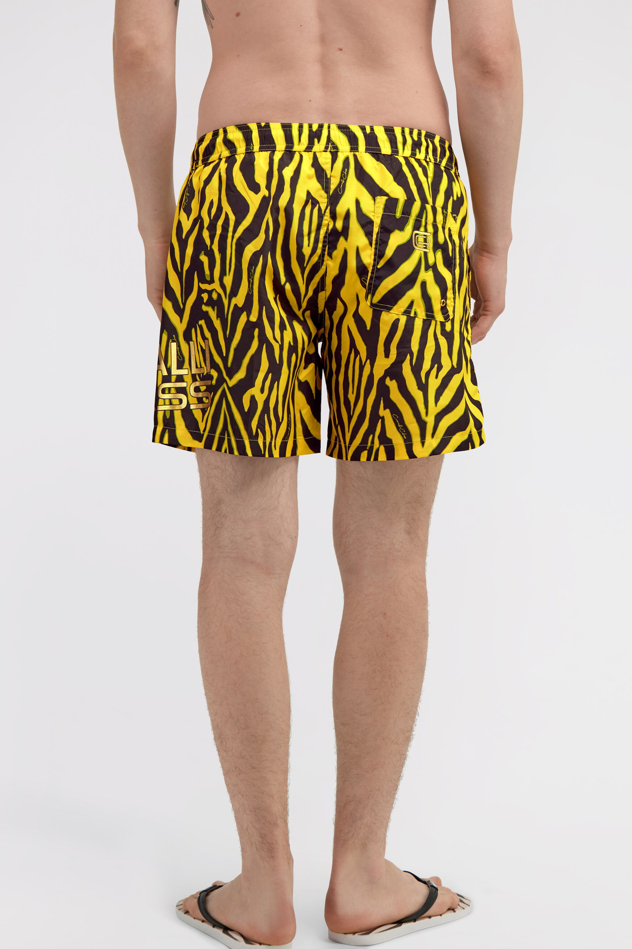 CL Badehose mit Zebra-Print Gelb SXH00A-5LN02