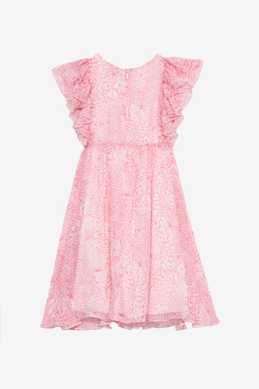 JU Abito Con Stampa Ghepardi Rosa UJT10P-2NO37