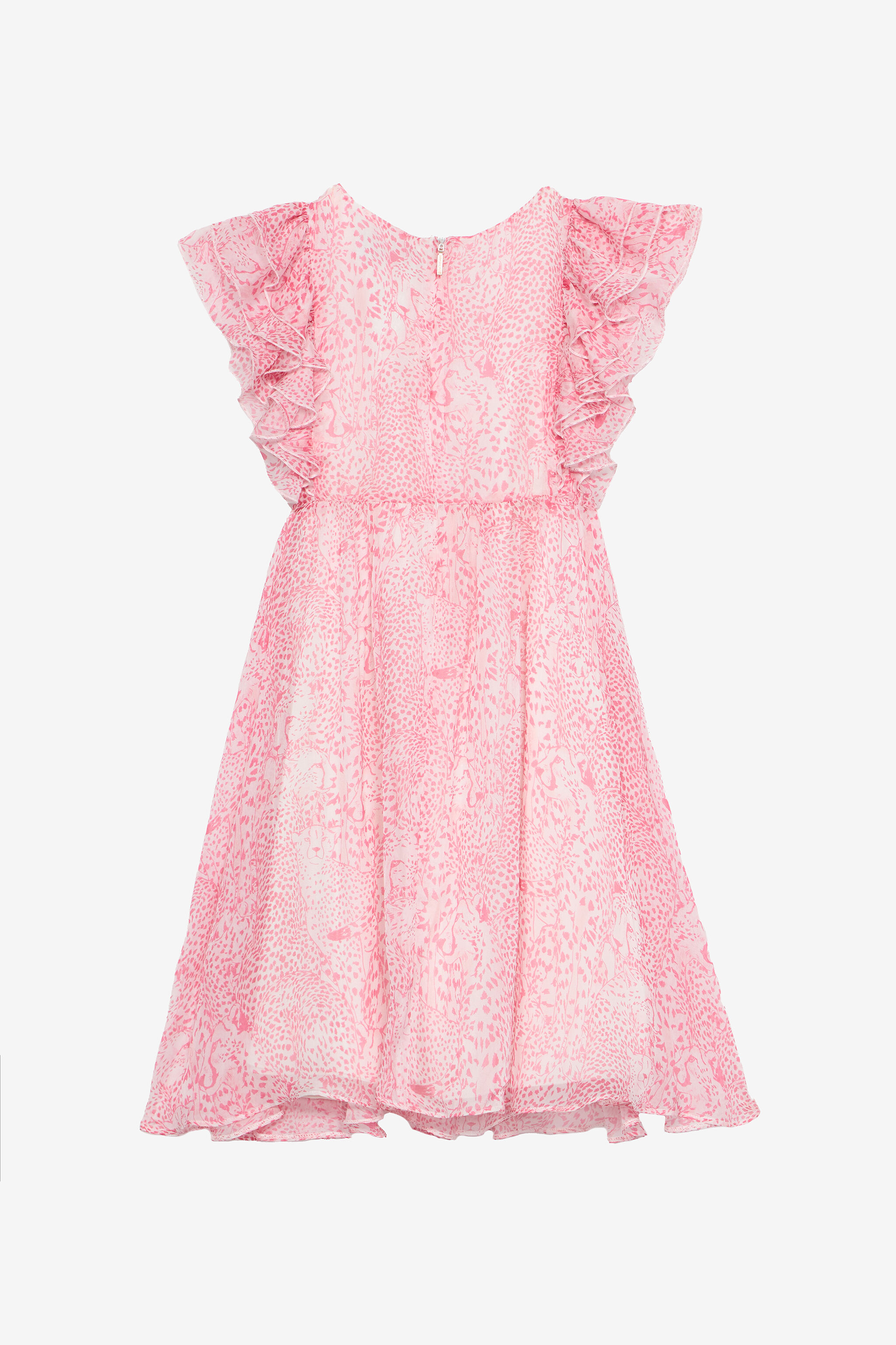 JU Abito Con Stampa Ghepardi Rosa UJT10P-2NO37
