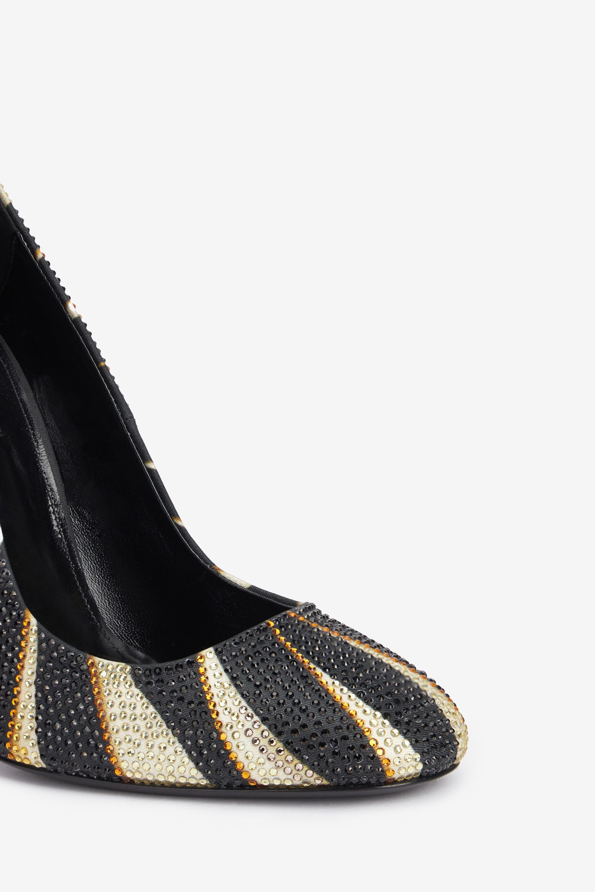 RC Print Satin Pumps with Rhinestones Oro TKS001-SE390