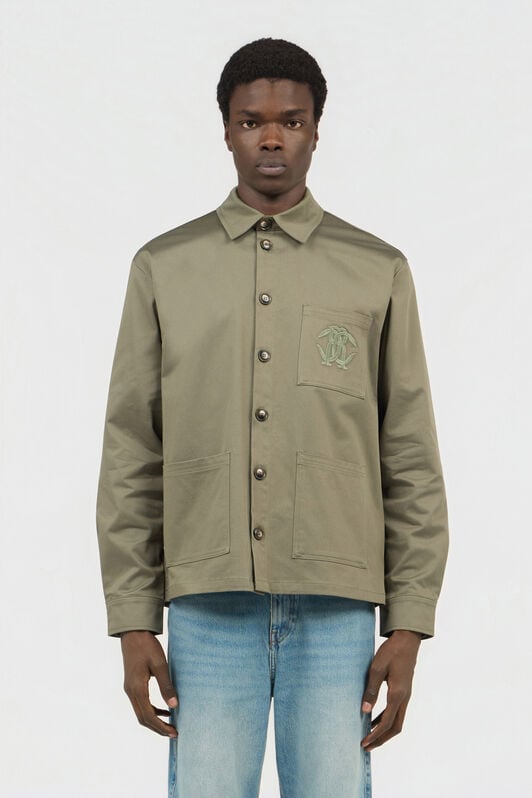 RC Military Green Shirt Jacket with Monogram RC MILITARY GREEN SOT70A-FT025