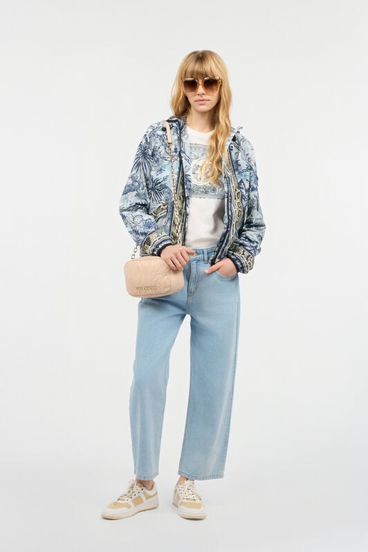 JC Jungle-Print Hooded Jacket JC Jungle-Print Hooded Jacket Light blue UFT197-UF263
