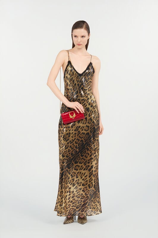 RC Jaguar Print Maxi Dress NATURAL WKT102-VXQ71