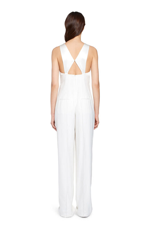 RC Ärmelloser weißer Jumpsuit WHITE HQT134-VI026