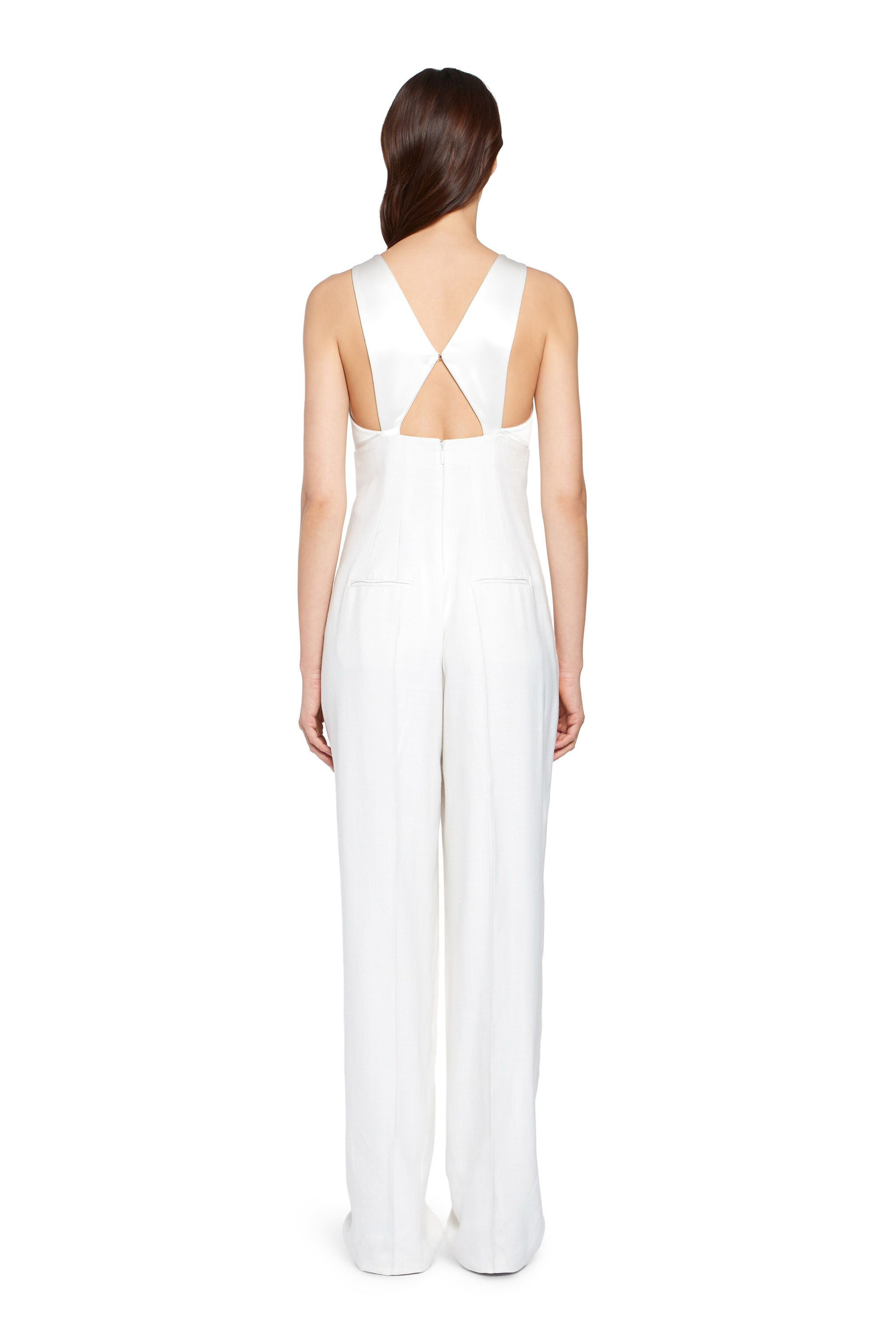 RC Ärmelloser weißer Jumpsuit WHITE HQT134-VI026