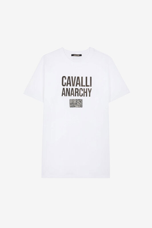 RC Camiseta de algodón con eslogan Blanco PRT60B-JD060