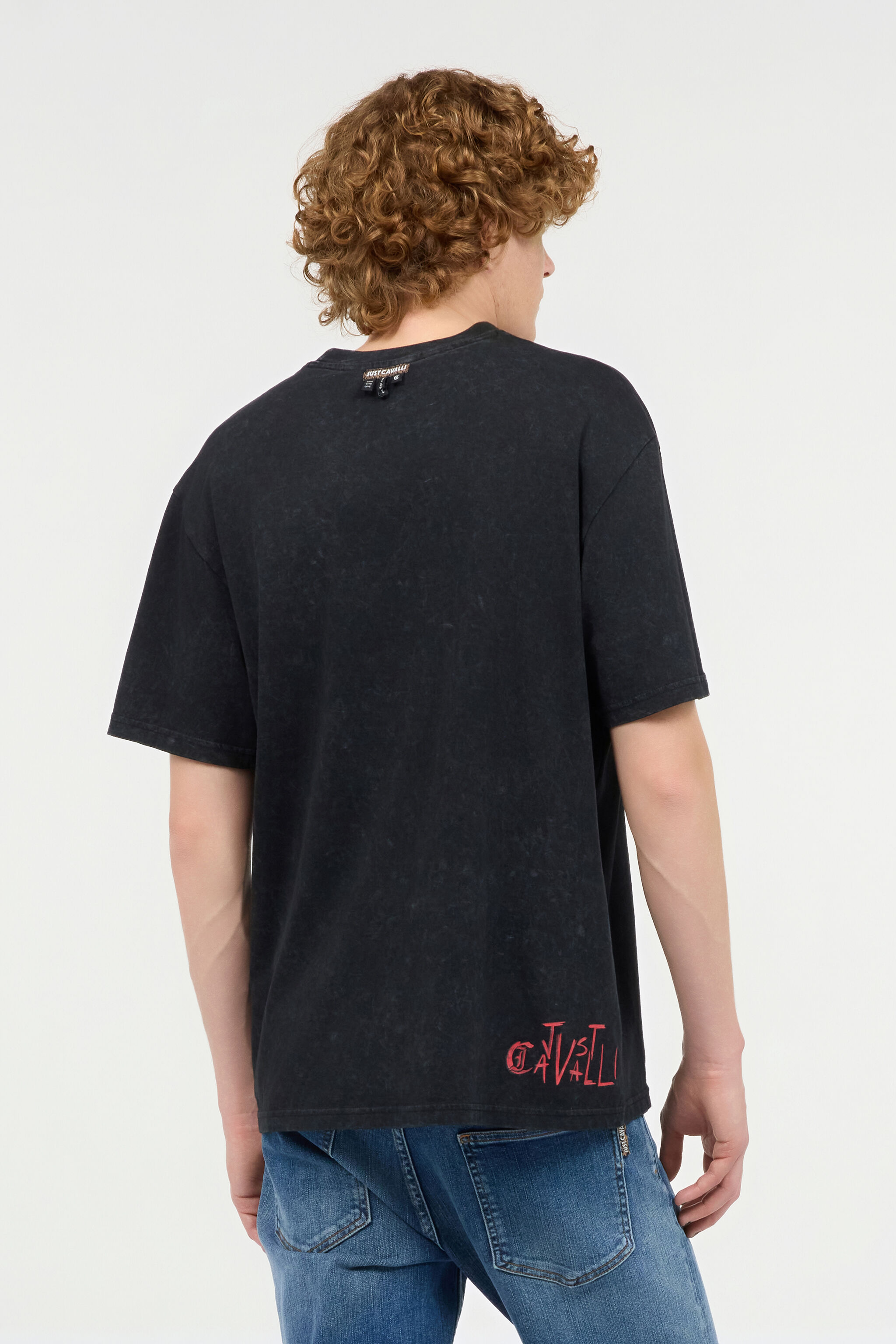 JC T-Shirt With JC Monogram Patch Black UFT032-UF052