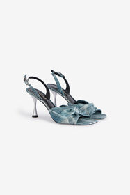 ${brand} Denim-Effect Slingback Sandals ${colorDescription} ${masterID}