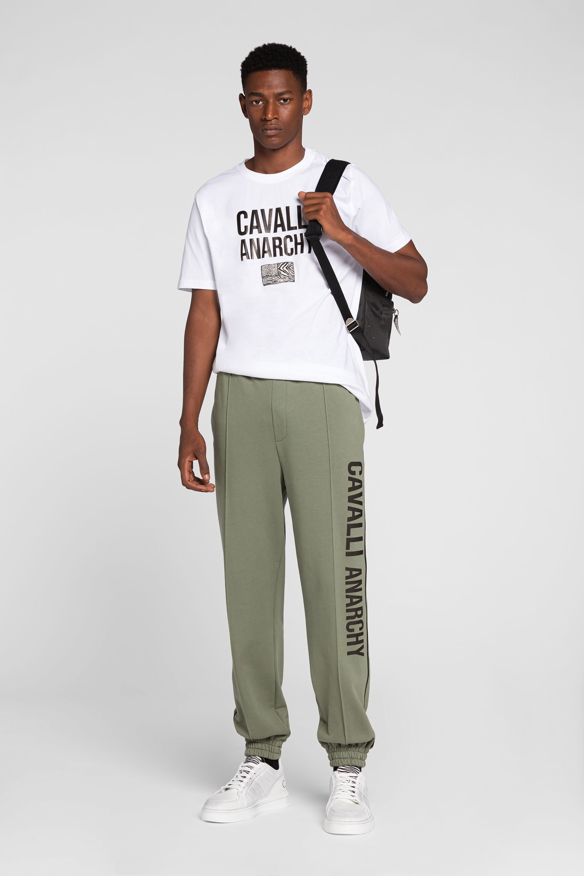 RC Camiseta de algodón con eslogan Blanco PRT60B-JD060