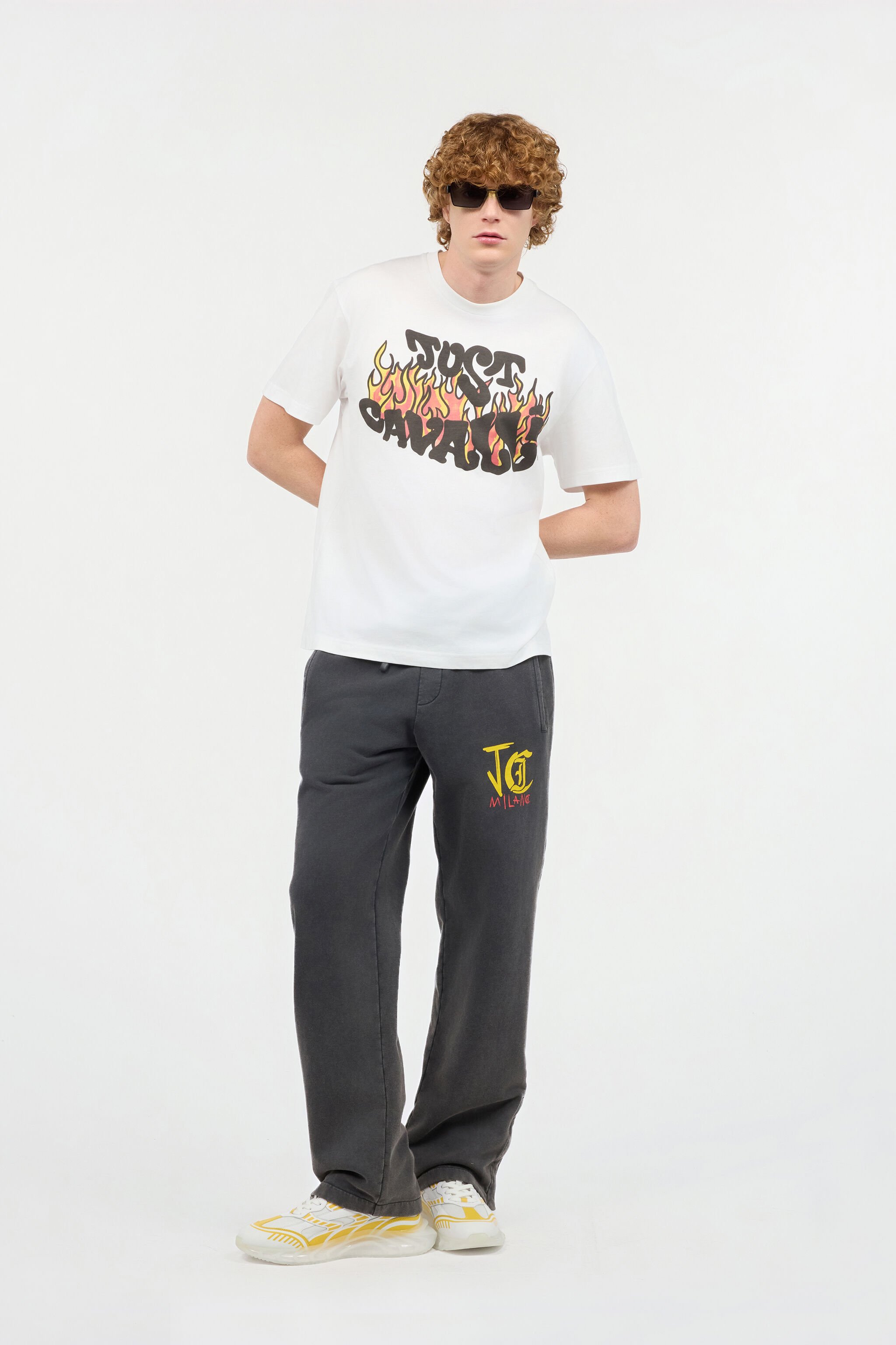 JC T-Shirt Mit Logo-Print Vorn Weiß UFT062-UF082