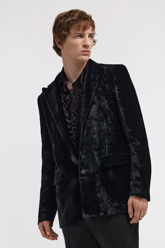 RC Blazer con estampado de Broccato Negro TRT410-VL102