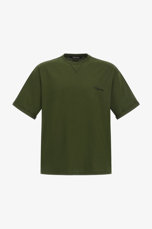 RC T-Shirt Verde Firma Ricamata Verde scuro SRT62A-JD060