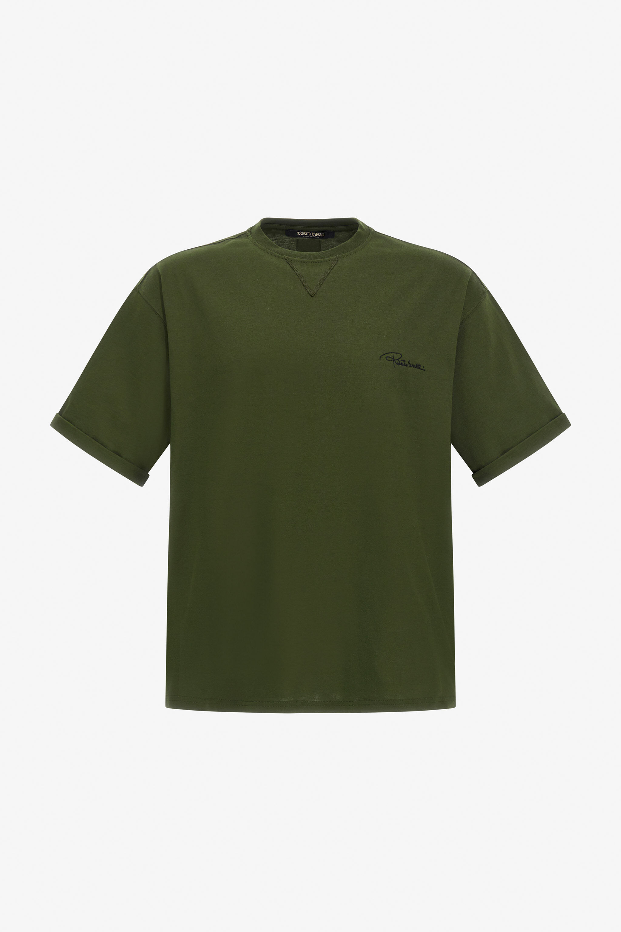 RC T-Shirt Verde Firma Ricamata Verde scuro SRT62A-JD060
