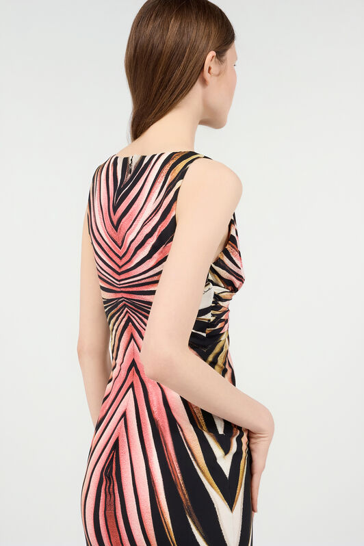 RC Sheath Dress With Ray Of Pink Print Pink VKT100-LNM33