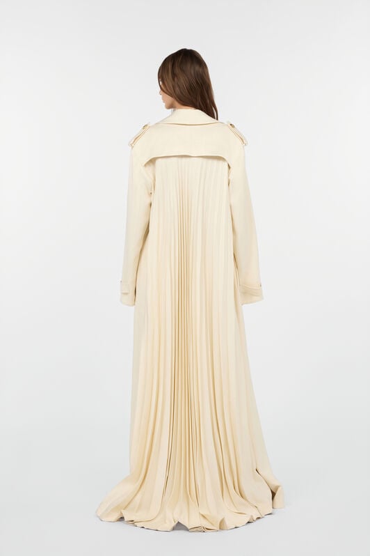 RC Trench Avorio Extralungo Con Plissettature IVORY WWT500-HS002