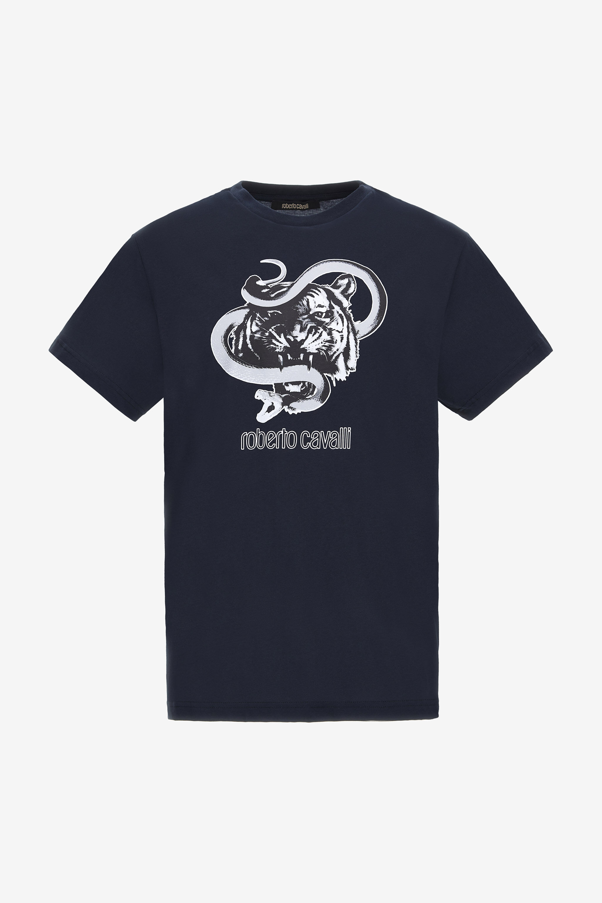 RC T-shirt with Jaguar and Snake prints Dark blue NOT60J-JD060
