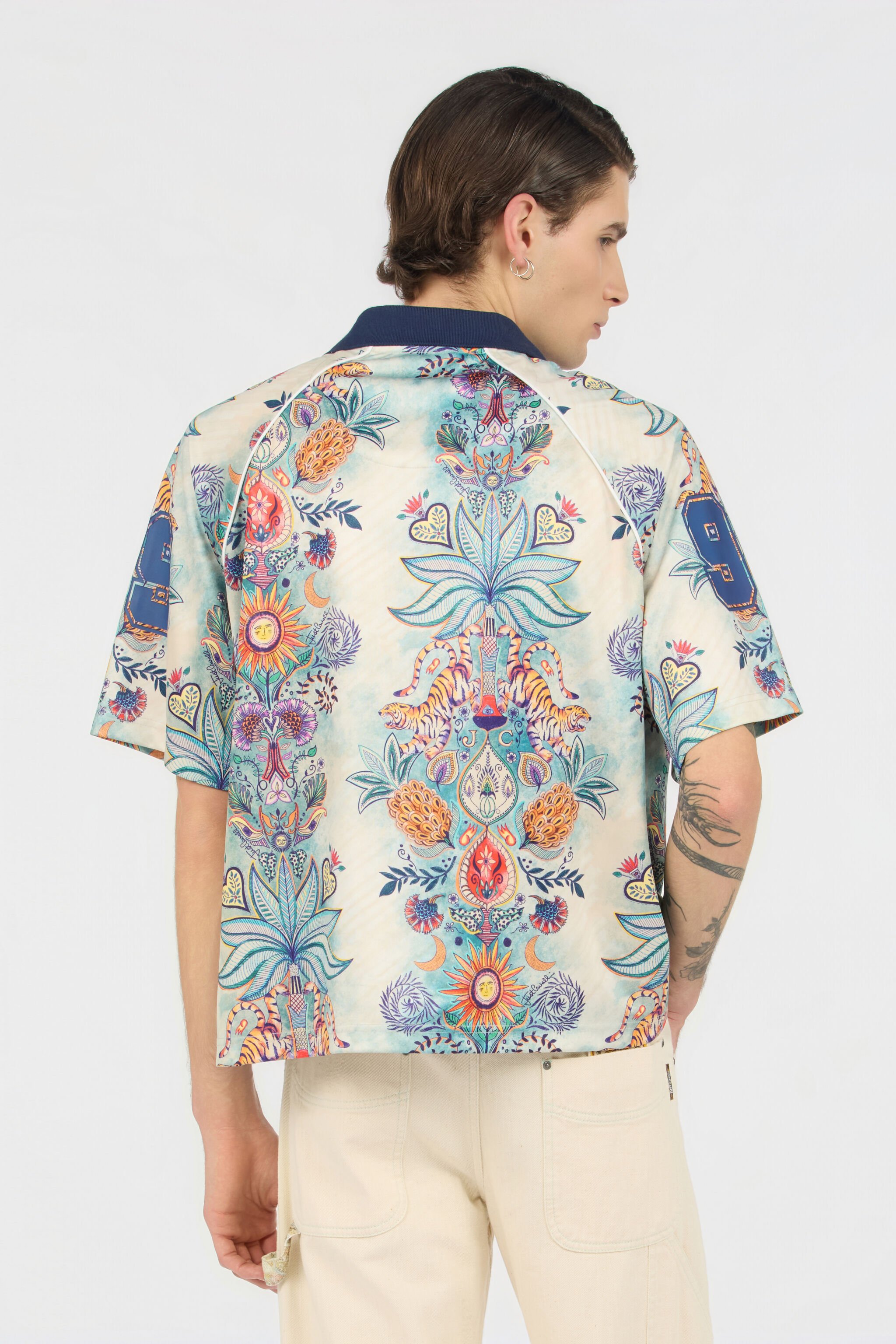 JC T-Shirt mit Tropical Garden-Print 217 AZZURRO + 582 AR WFT054-WF084