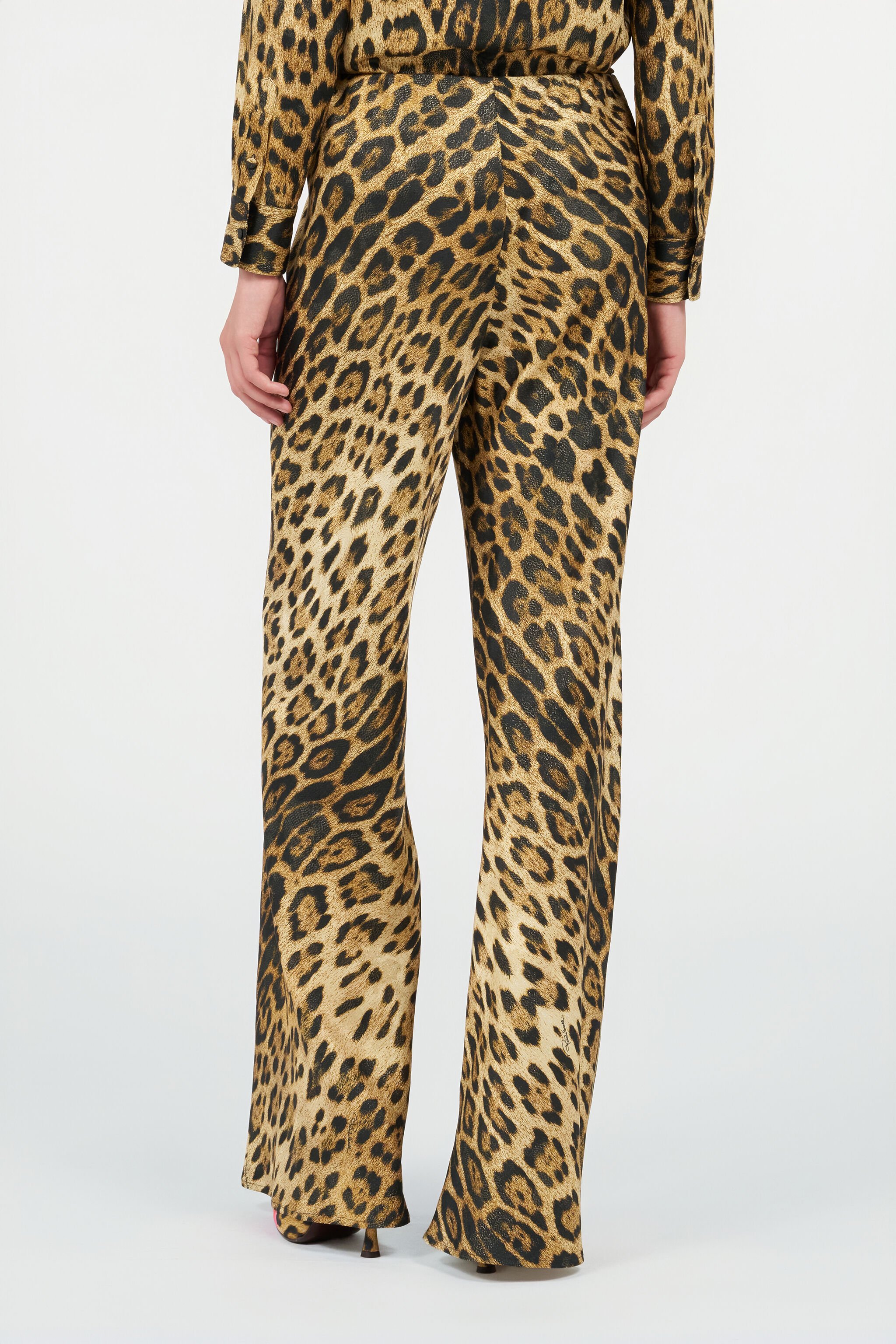 RC Leopard Print Palazzo Pants NATURAL WQT202-9HQ71