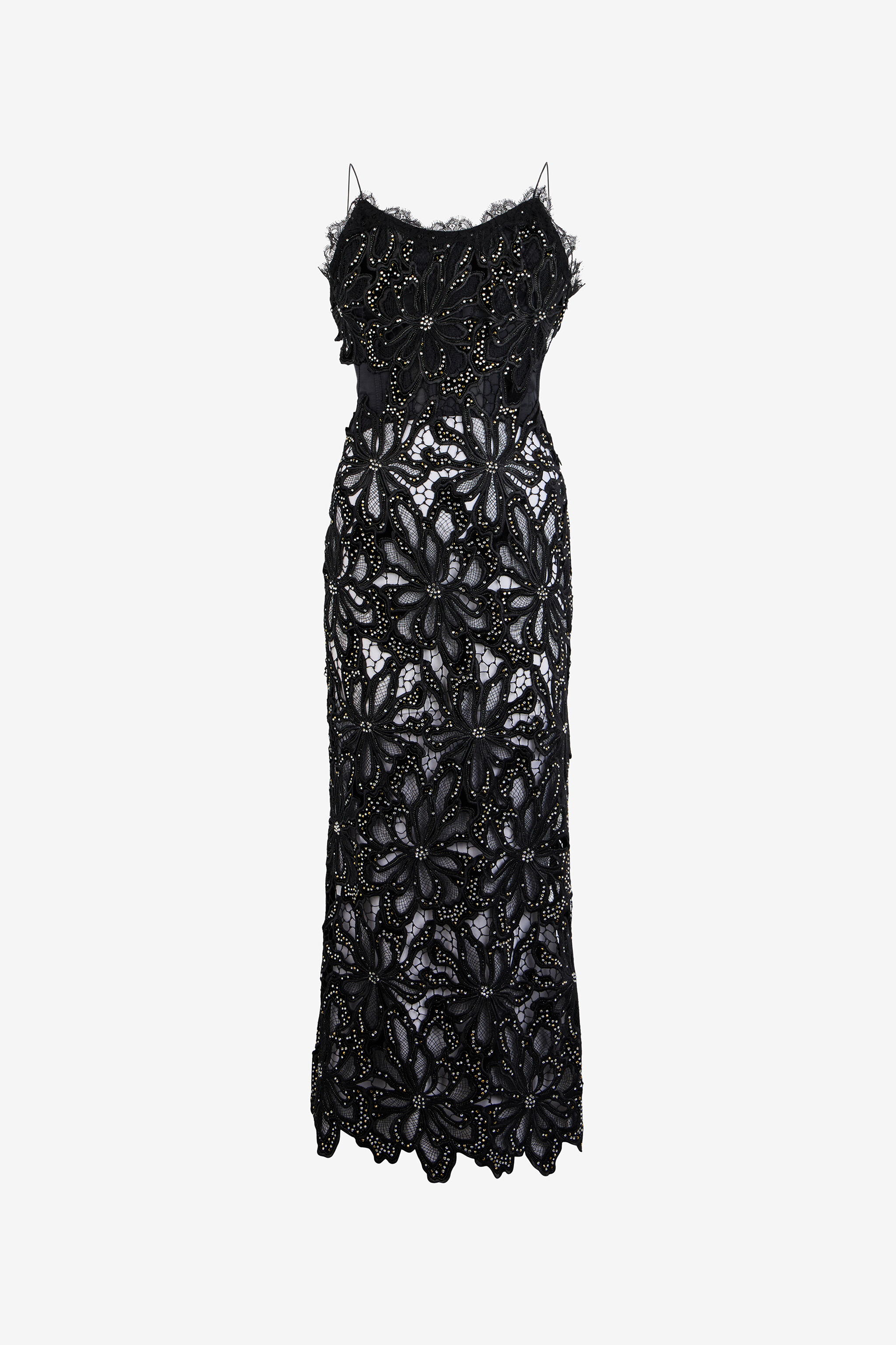 Floral Lace Dress in BLACK for Women | Roberto Cavalli®