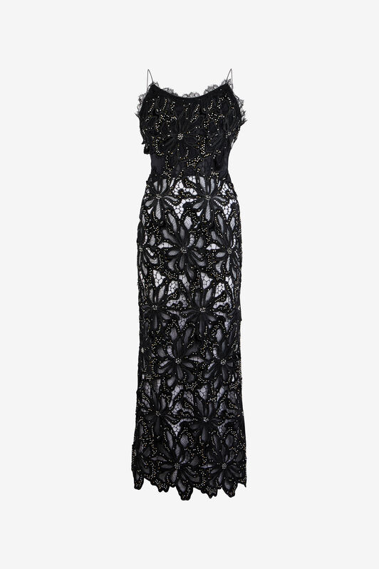 RC Floral Lace Dress BLACK WKR137-FT009