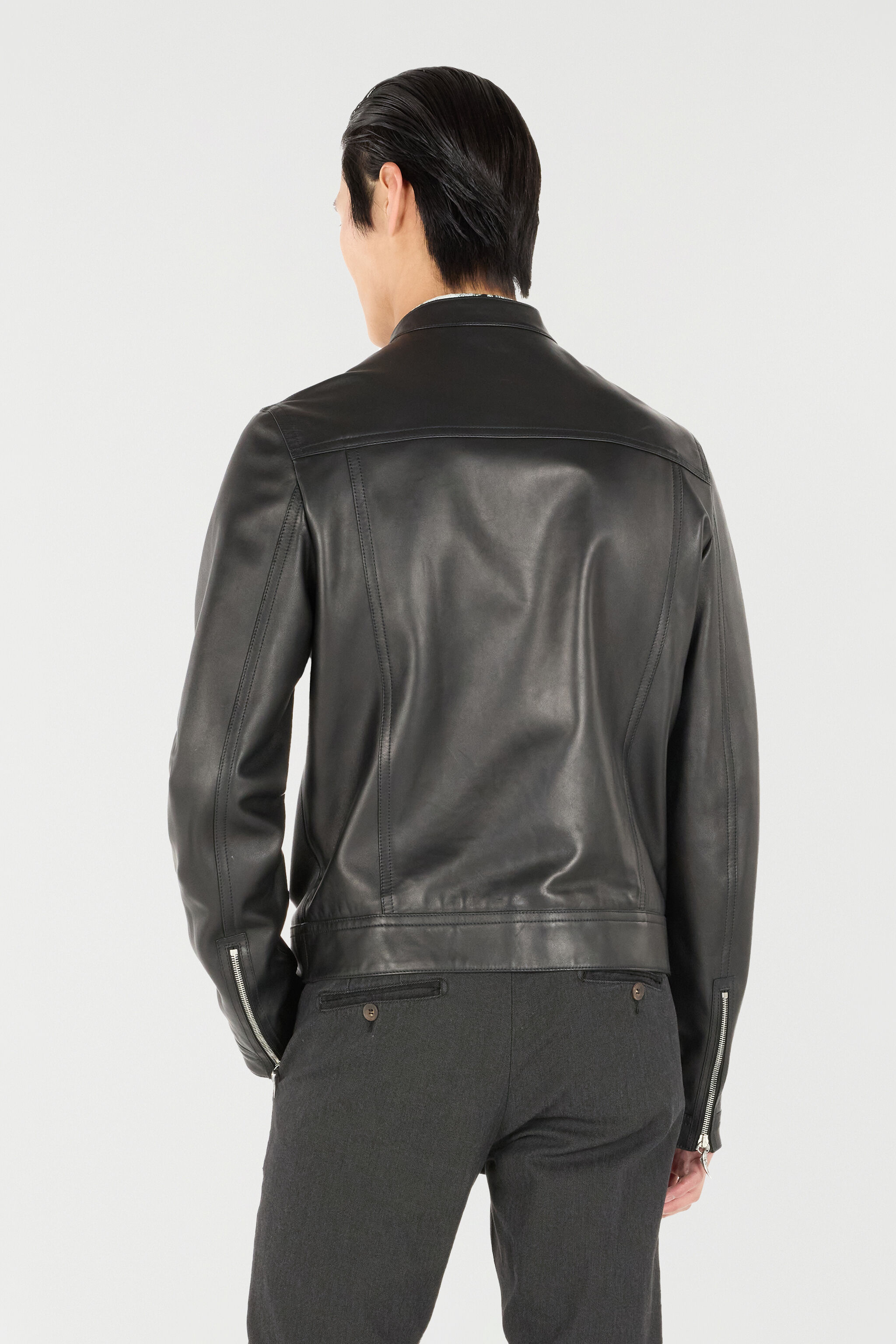 RC Bikerjacke mit Fang-Details Schwarz URP861-PN003