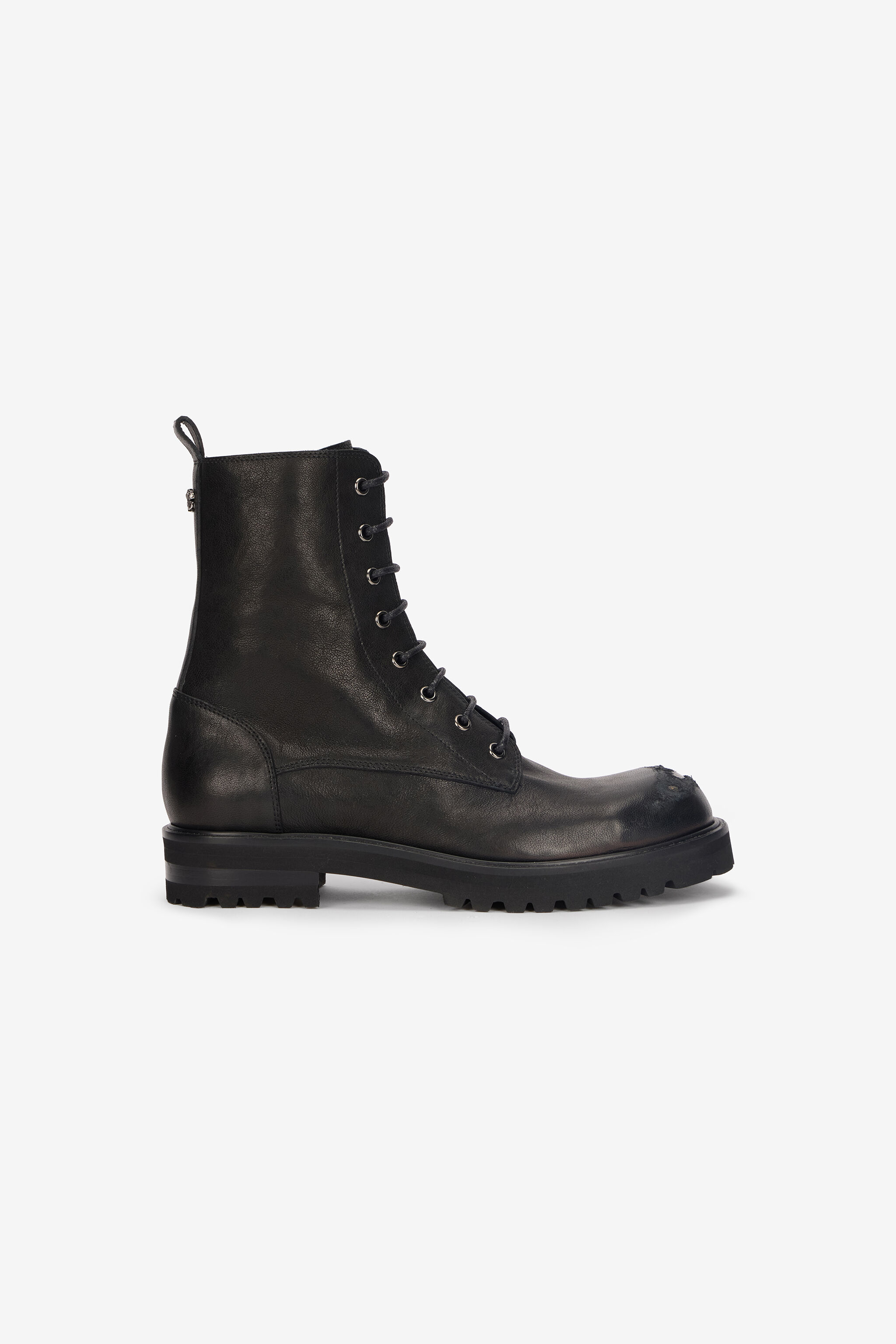 RC Combat Boots with Used Toe Black VKS015-PGB10