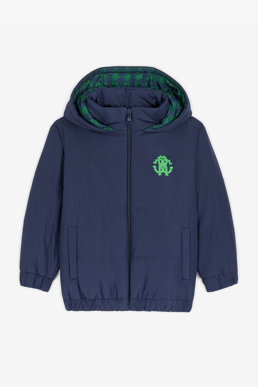 JU RC Monogram Padded Coat JU RC Monogram Padded Coat Dark blue RJT406-SB001