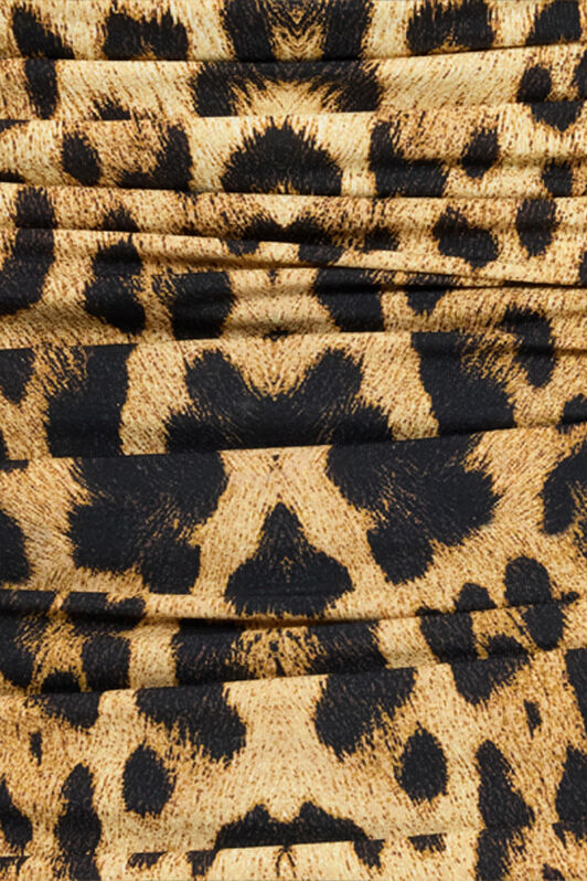 RC Midi Dress with Jaguar Skin Print Brown VWT153-LNQ71