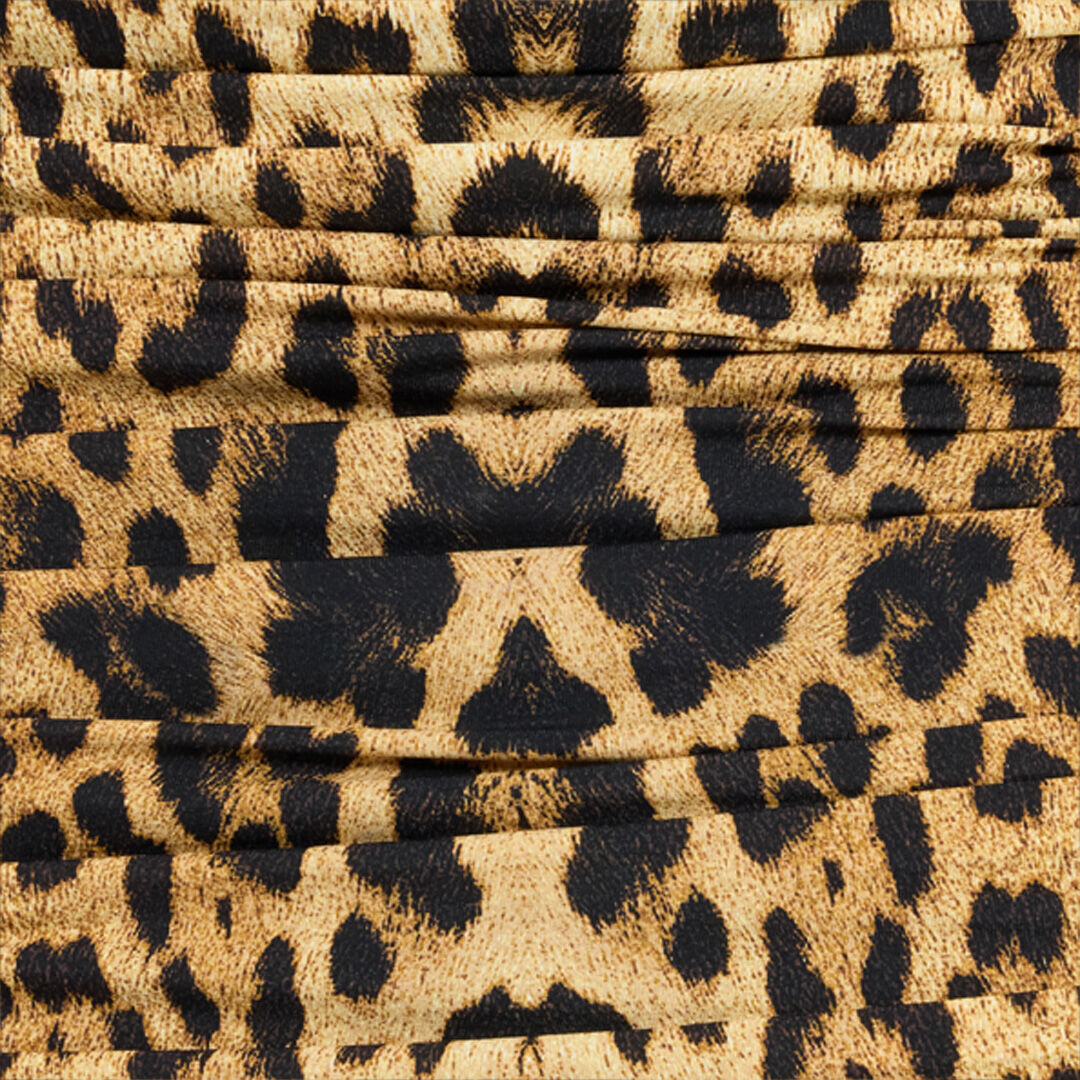 RC Midi Dress with Jaguar Skin Print Brown VWT153-LNQ71