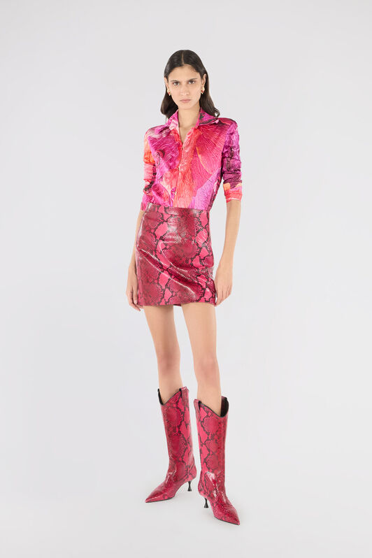 RC Python-Print Skirt Fuchsia UKP302-PN053