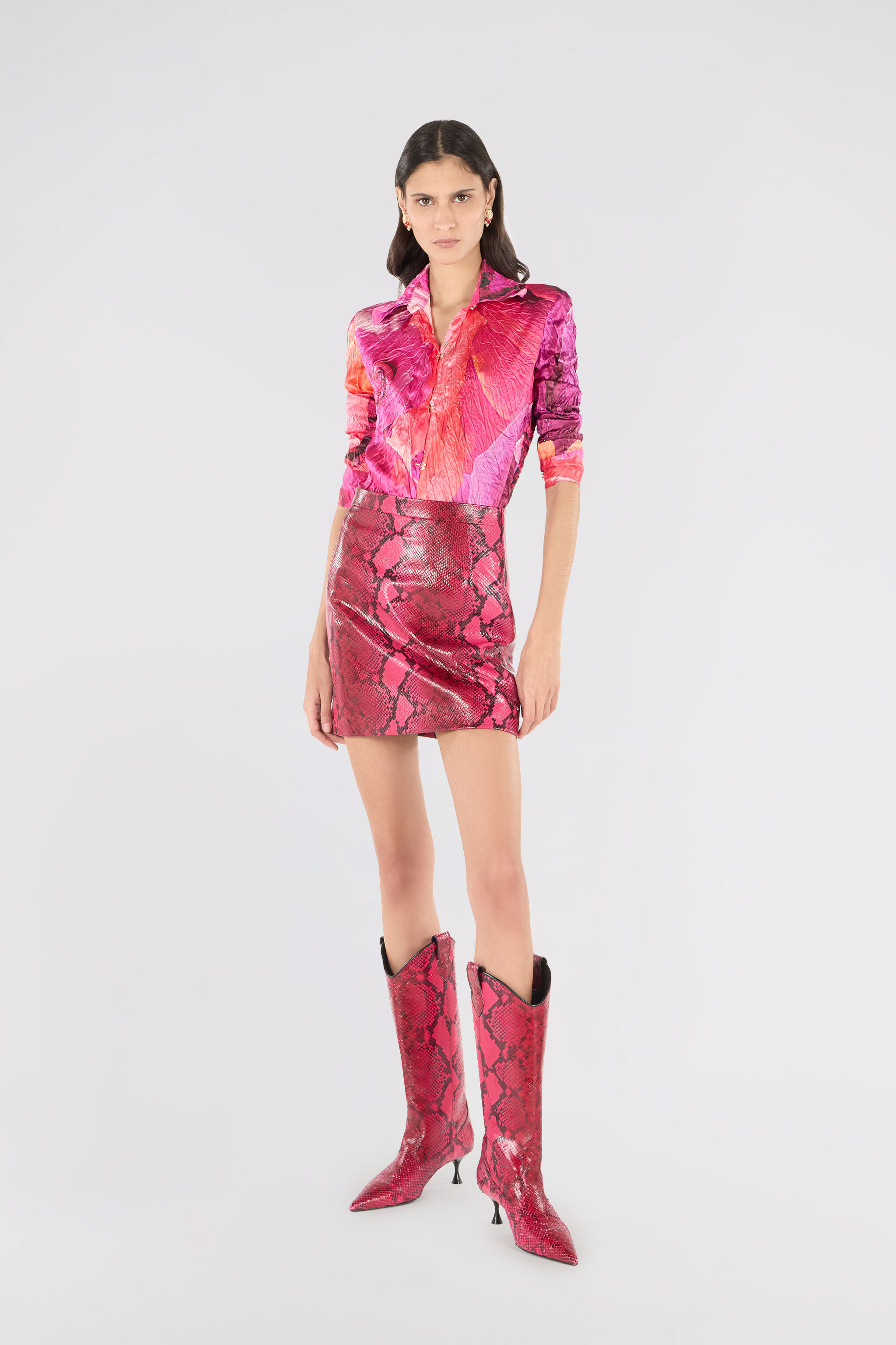 RC Python-Print Skirt Fuchsia UKP302-PN053