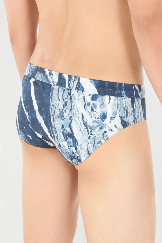 RC Slip De Bain À Imprimé Marble Bleu foncé URH01A-LNN22