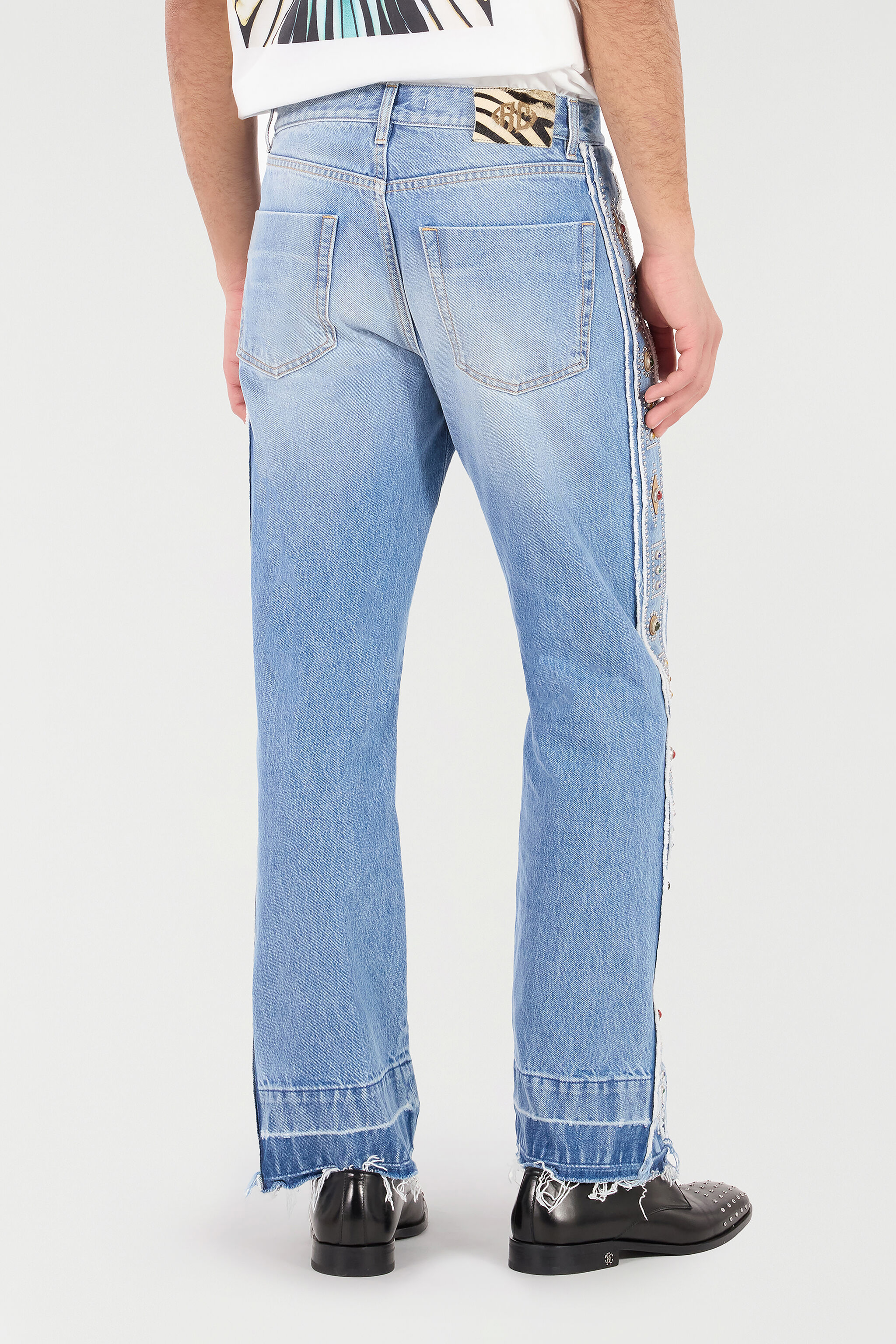 RC Jeans with Stud and Stone Motif Bleu clair VRJ208-VT001
