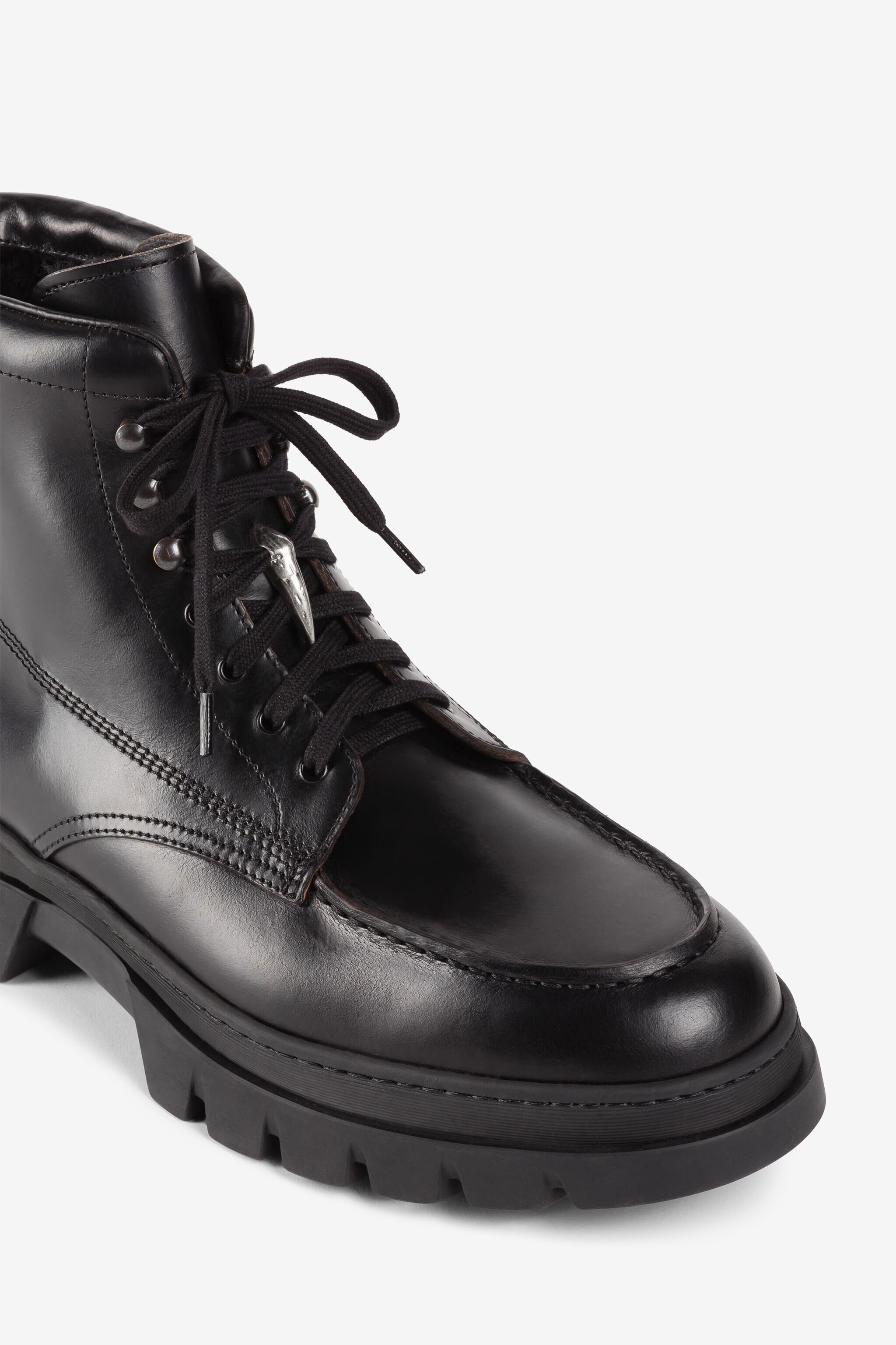 RC Tiger Tooth Leather Boots Black PRS003-PZ099