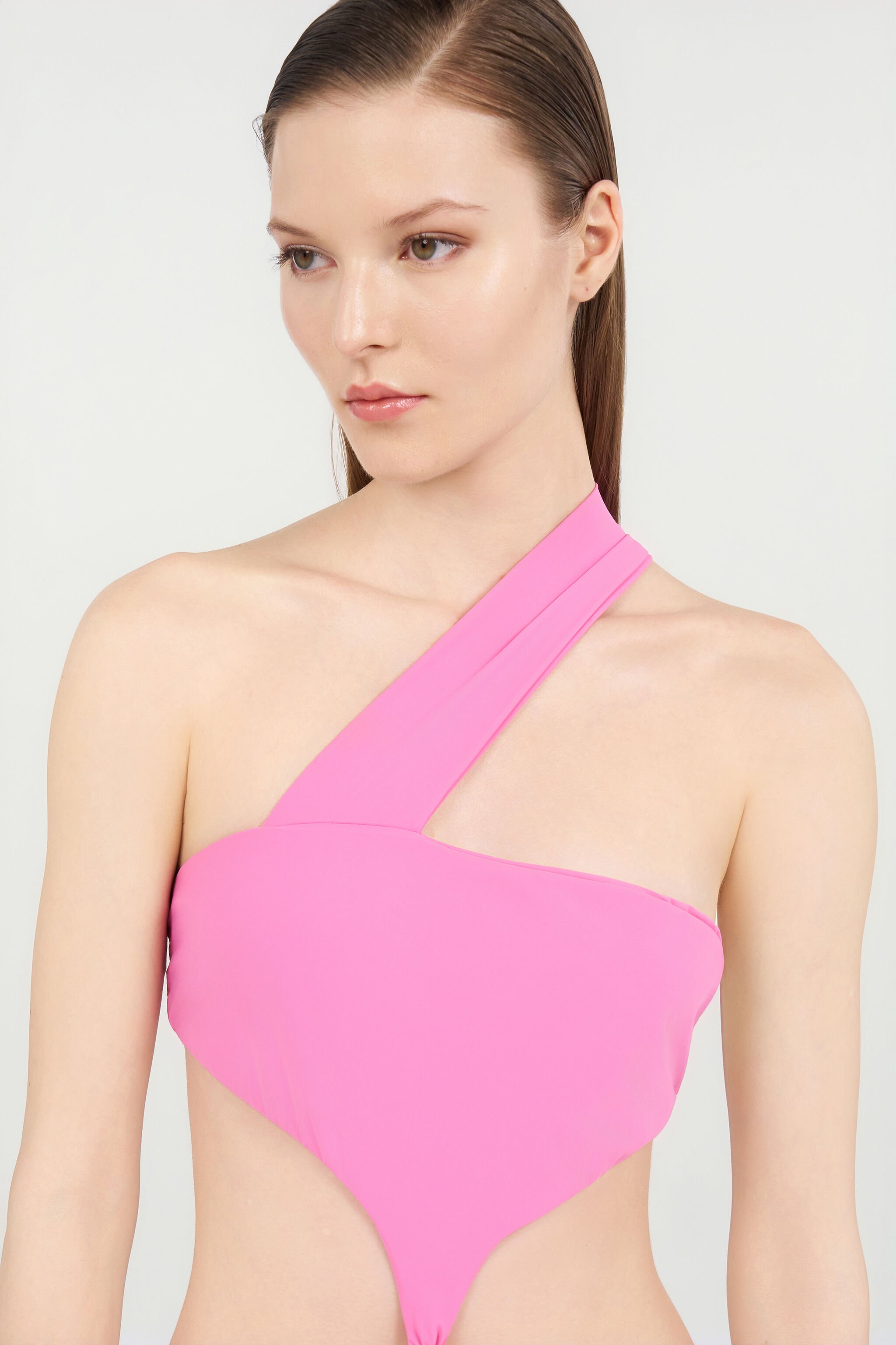 RC Asymmetrical One-Piece Swimsuit with Jewel Detail PINK/RED WQW004-LL030