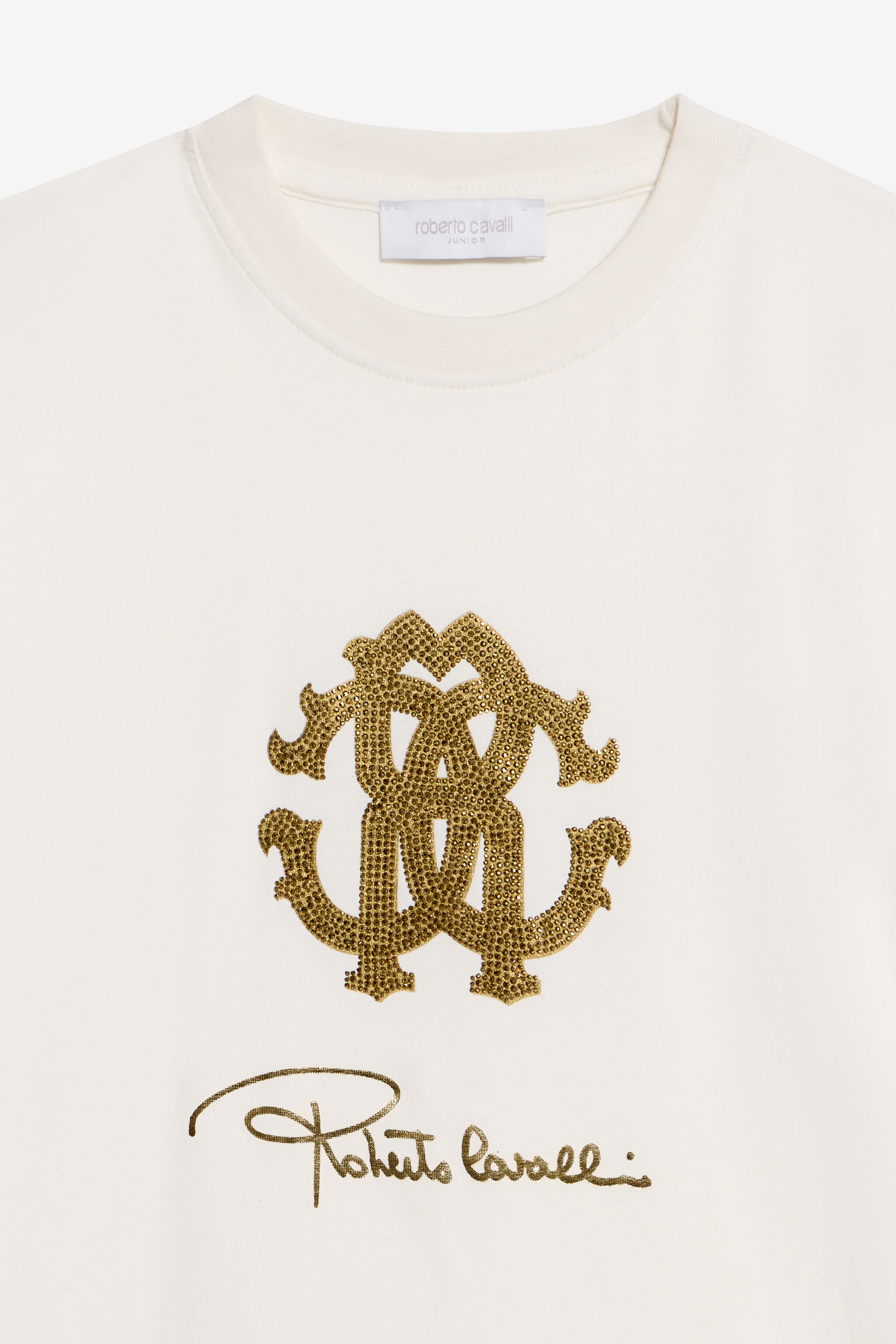 JU Weißes Baumwoll-T-Shirt mit Logo OFF_WHITE WJT62B-JD005