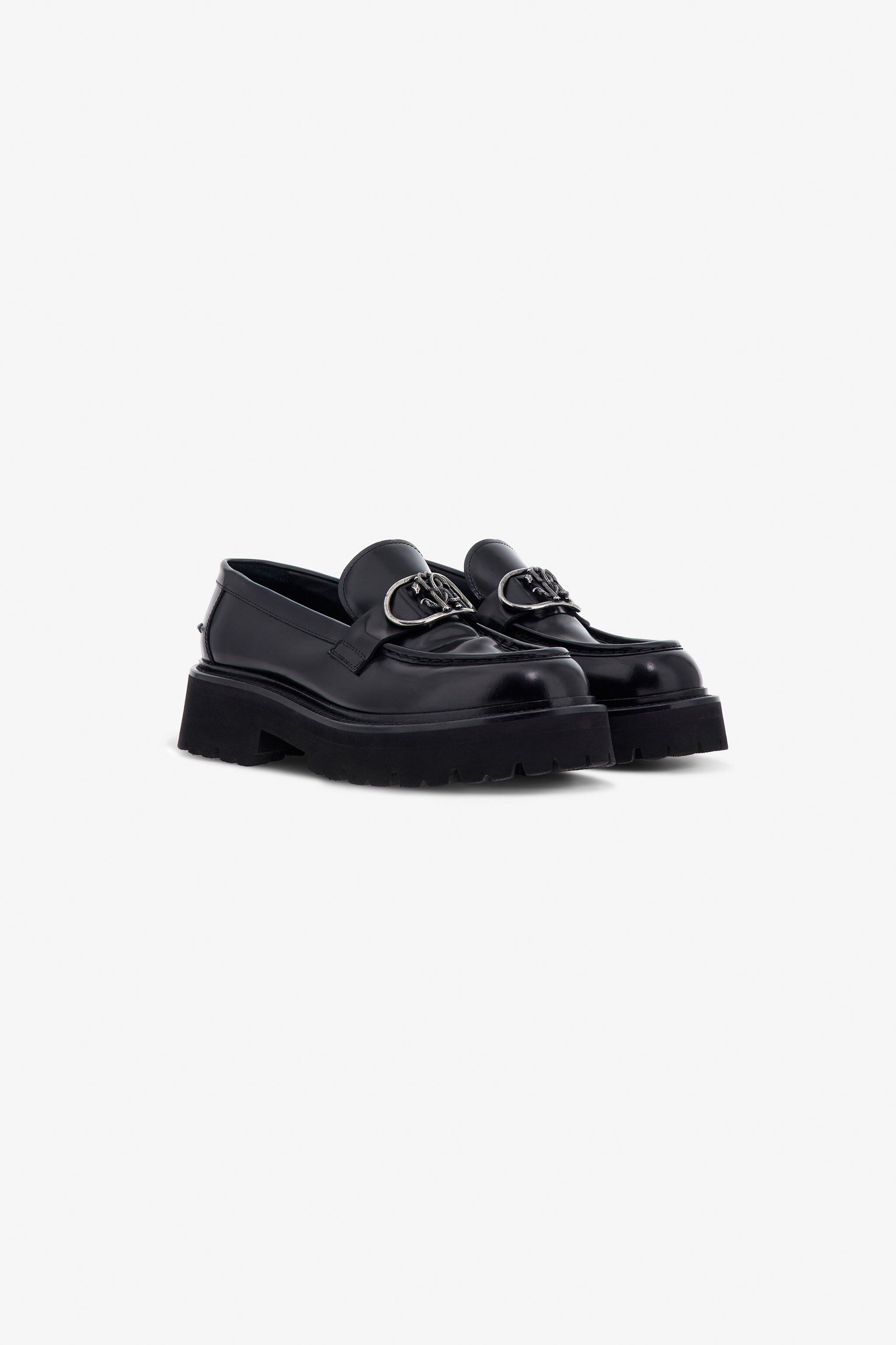 RC Loafers with RC logo Black TRS020-PZAB1
